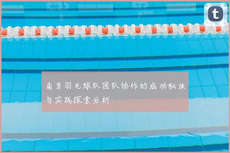 南京羽毛球队团队协作的成功秘诀与实践探索分析